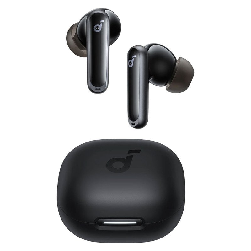 هدفون بلوتوثی انکر مدل Soundcore P40i با نویز کنسلینگ فعال (ANC)، نویز کنسلینگ (ENC)، درگاه شارژ USB Type-C، دارای 6 میکروفون داخلی با بهره‌گیری از هوش مصنوعی، پشتیبانی از فرمان لمسی، مقاوم در برابر آب