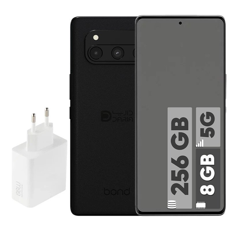 گوشی موبایل داریا مدل bond 5G دو سیم کارت ظرفیت 256 گیگابایت و رم 8 گیگابایت به همراه شارژر
