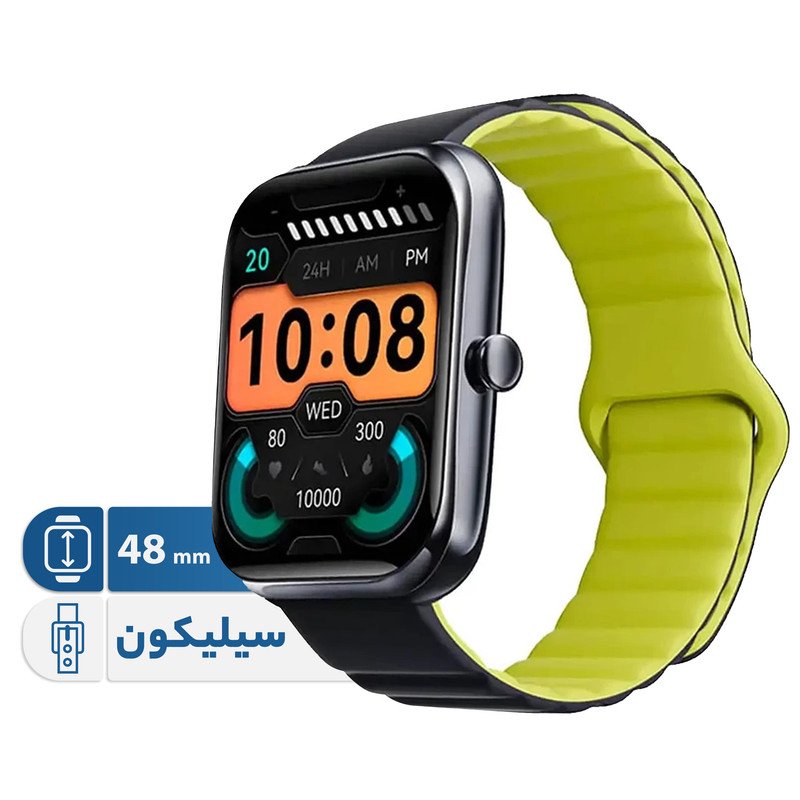 ساعت هوشمند 48 میلی متری هایلو مدل RS4 Max با بند سیلیکونی