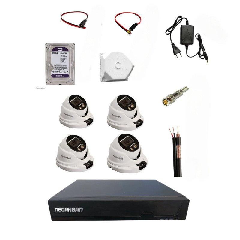 پکیج دوربین مداربسته 4 عدد دام مدل DN-842-X33