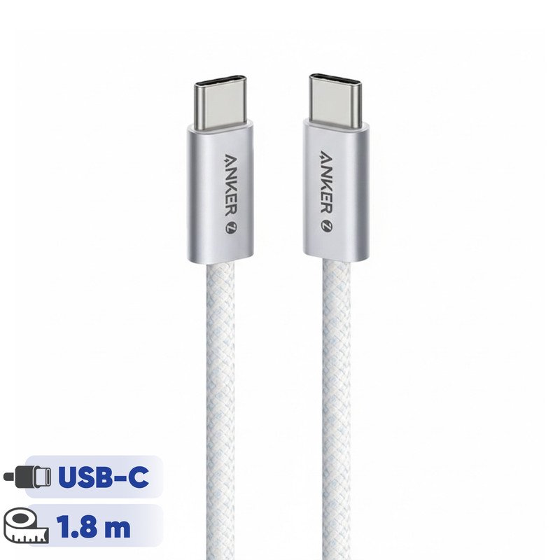 کابل تبدیل USB-C به USB-C انکر مدل  Zolo A8060 طول 1.8 متر با توان 240 وات