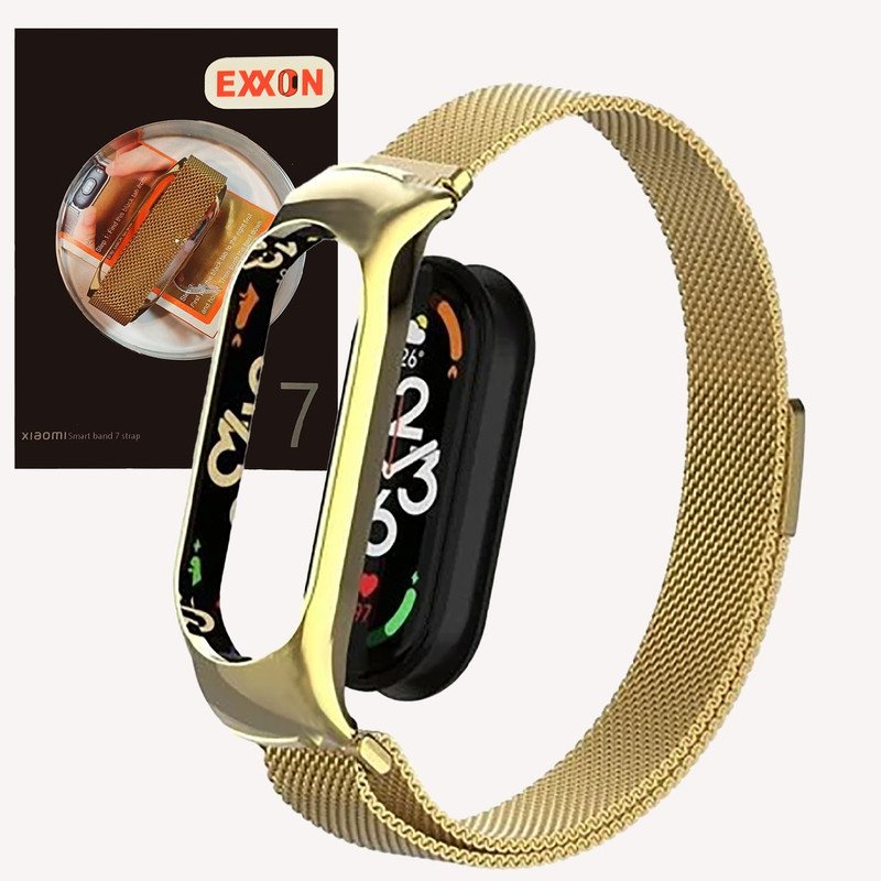 بند اکسون مدل فلزی مناسب برای مچ بند هوشمند شیائومی Mi Band 7