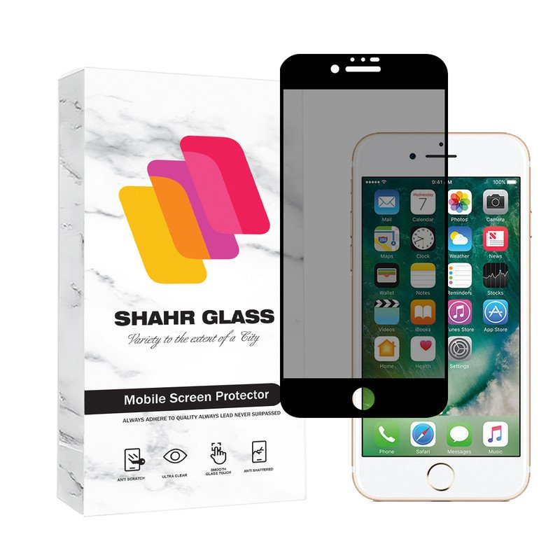 محافظ صفحه نمایش حریم شخصی شهر گلس مدل PRIVFULLS مناسب برای گوشی موبایل اپل iPhone 7 / iPhone 8 / iPhone SE 2020 / iPhone SE 2022