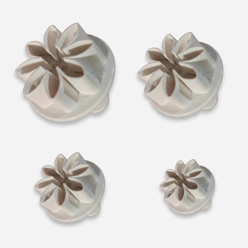کاتر شیرینی پزی طرح گل مینا مجموعه 4 عددی 