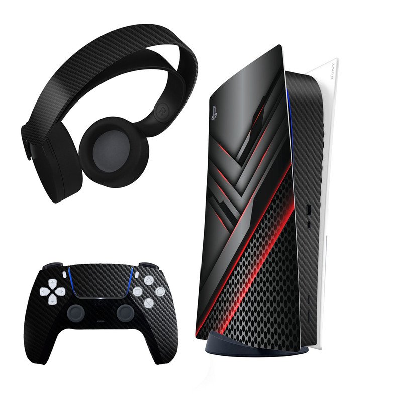 برچسب کنسول بازی PS5 مدل carbon مات مناسب دستگاه دیجیتال