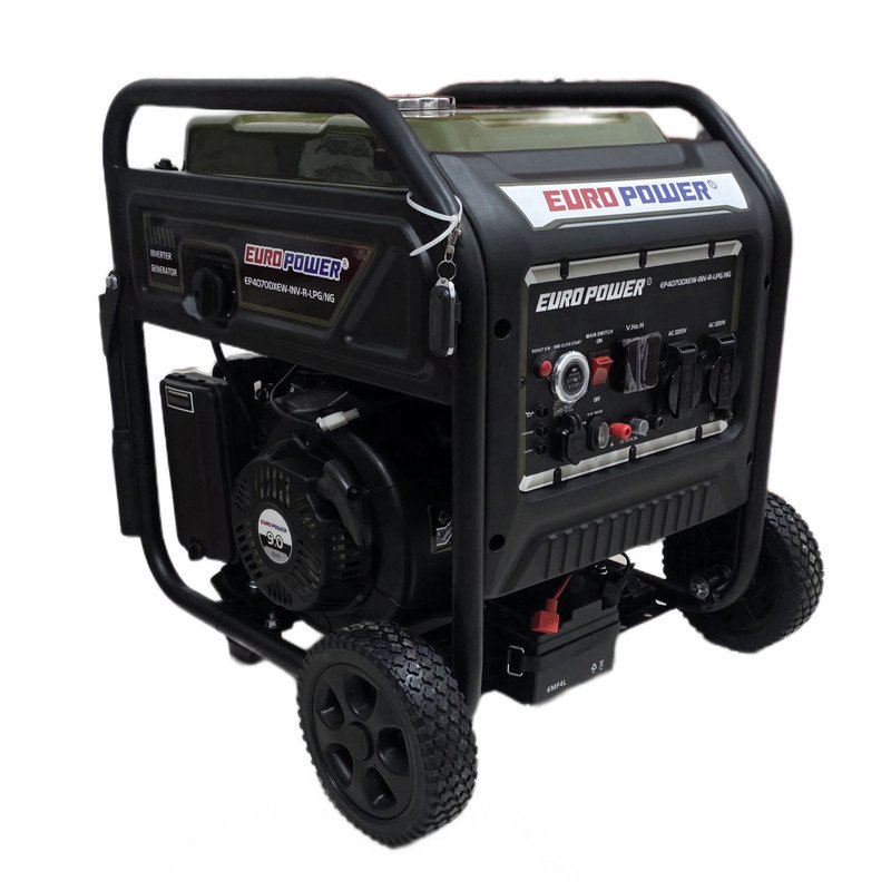 موتور برق گازسوز 7 اسب بخار یورو پاور مدل EP4050DXEW-INV-R-LPG/NG