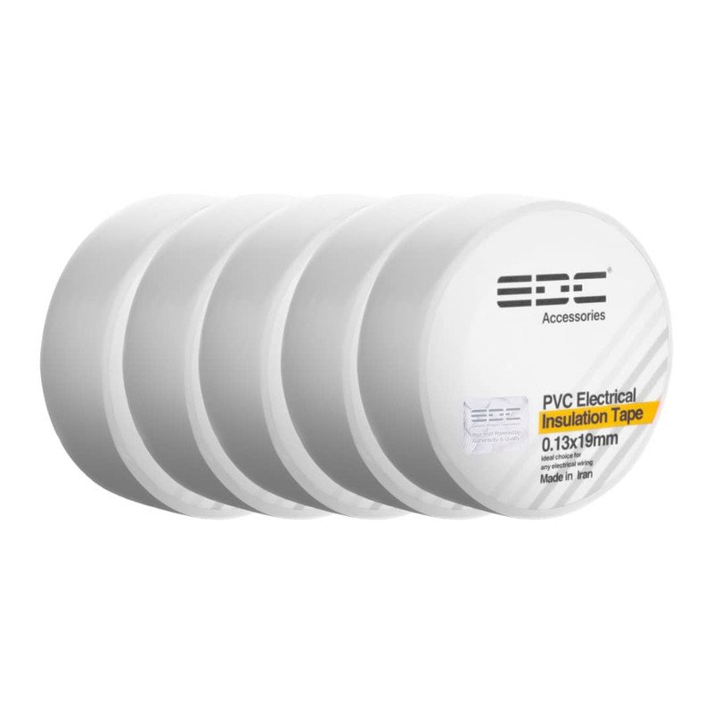 نوار چسب برق ای دی سی مدل PVC بسته 5 عددی
