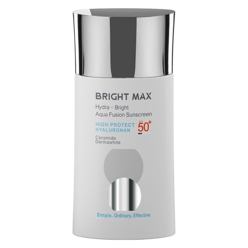 کرم ضدآفتاب بدون رنگ برایت مکس SPF50 مدل آکوا فیوژن ‌مناسب انواع پوست، حجم 50 میلی‌لیتر