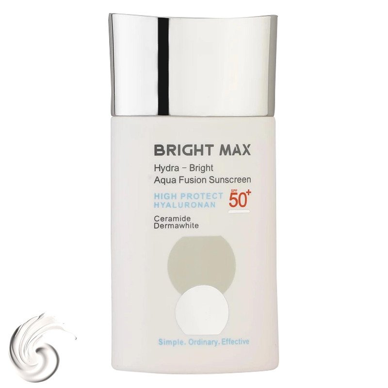 فلوئید ضدآفتاب بی‌رنگ برایت مکس SPF50 مدل هیدرابرایت ‌مناسب انواع پوست، حجم 50 میلی‌لیتر