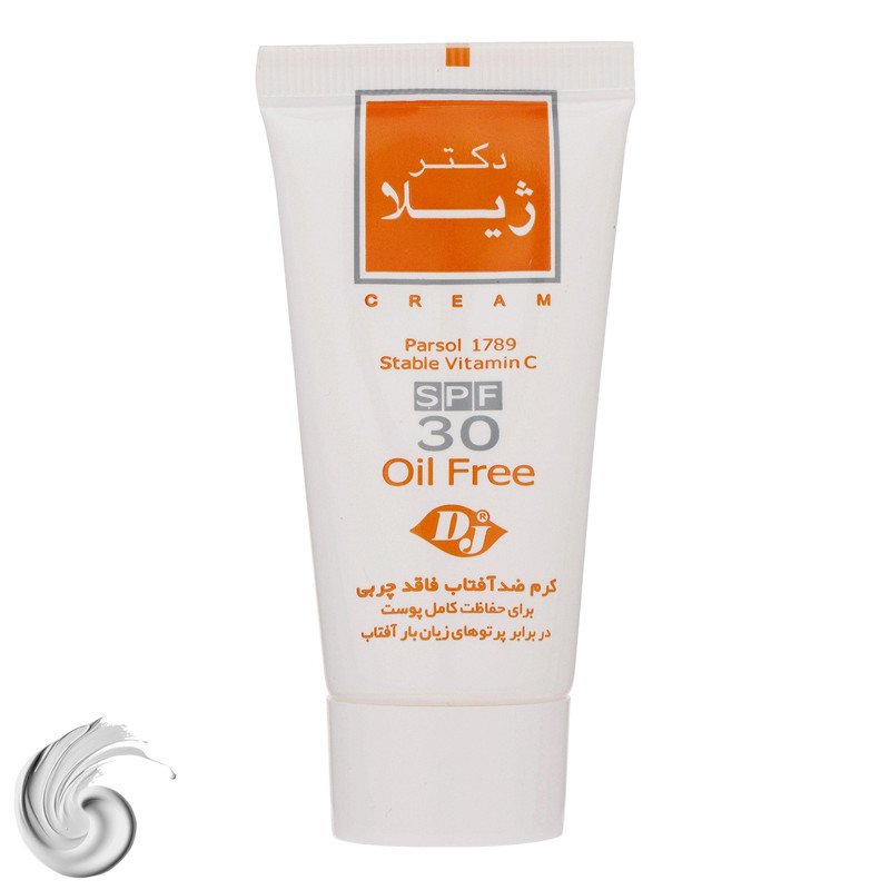 کرم ضد آفتاب و ضد چروک بی‌رنگ دکتر ژیلا، Spf 30، مدل Parsol 1789، مناسب پوست‌های چرب و مختلط با حجم 65 میلی‌لیتر، محافظت‌کننده در برابر اشعه‌های UVA و UVB، ضد پیری، دارای فرمولاسیون فاقد چربی، ویتامین‌های C و E، با ماندگ