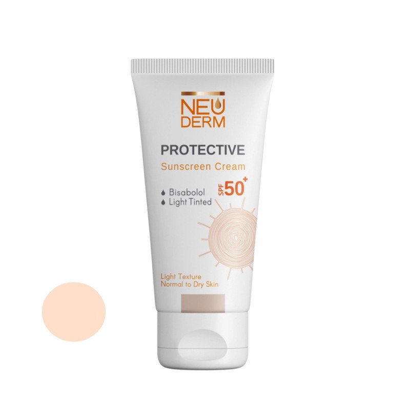 کرم ضد آفتاب رنگی نئودرم SPF50 مدل Highly مناسب پوست خشک و معمولی حجم 50 میلی‌لیتر
