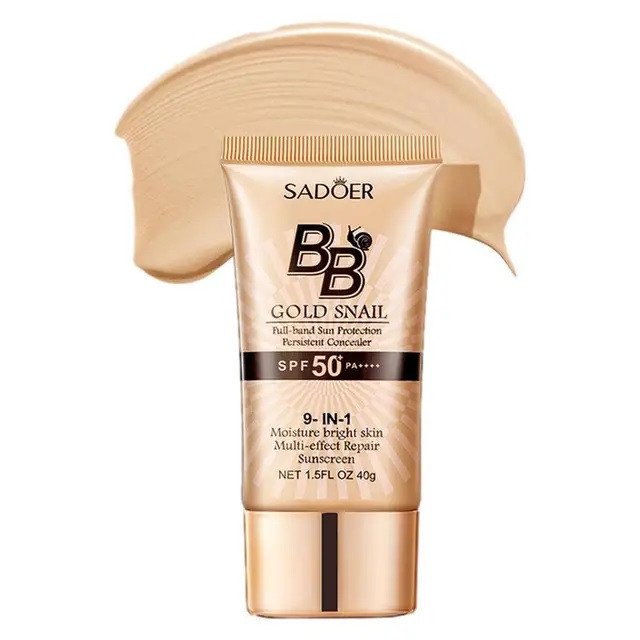 کرم ضدآفتاب رنگی سادور SPF 50 مدل حلزون محافظ UVA و ++++PA آبرسان مناسب انواع پوست حجم 40 میلی لیتر