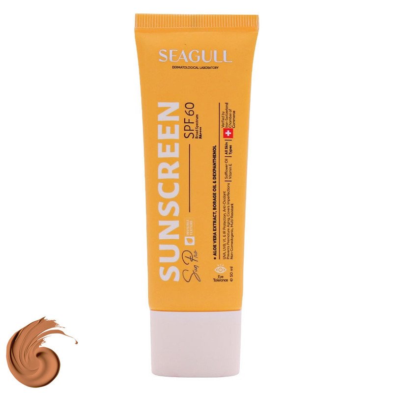 کرم ضد آفتاب رنگی سی گل SPF 60 مدل 908 ‌مناسب برای پوست چرب و مختلط حجم 50 میلی‌لیتر
