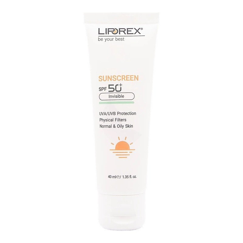 کرم ضد آفتاب بدون رنگ لیپورکس SPF 50 مدل I-O Physical ‌مناسب پوست‌های چرب حجم 40 میلی‌لیتر