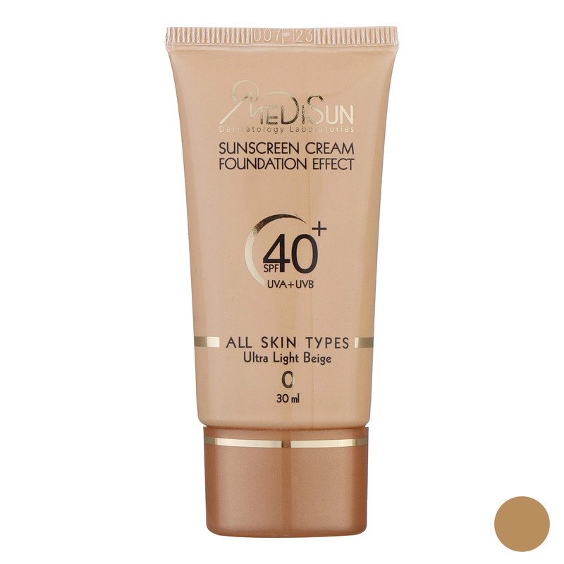 کرم ضدآفتاب رنگی مدیسان مدل Ultra Light Beige SPF40 مناسب انواع پوست، حجم 30 میلی‌لیتر