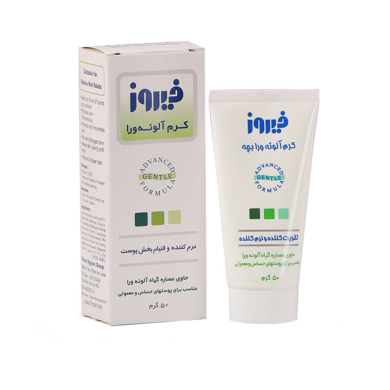 کرم نرم کننده و تقویت کننده فیروز مدل آلوئه ورا حجم 50‌ میلی‌ لیتر